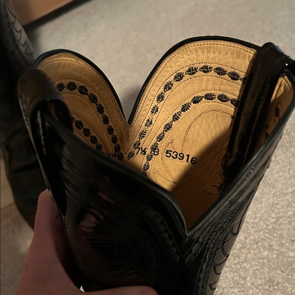 Lucchese 1883 black leather cowboy boots - Picture 5 of 6